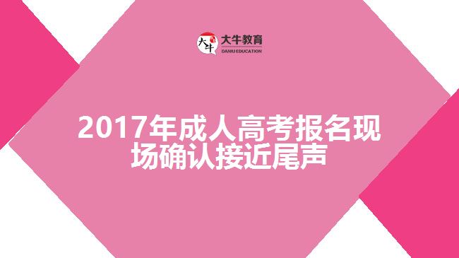 2017年成人高考報名現(xiàn)場確認接近尾聲