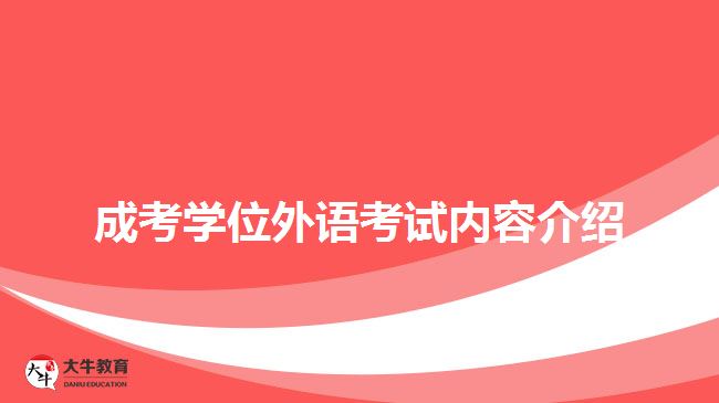 成考學位外語考試內容介紹
