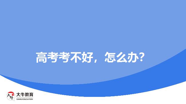 高考考不好，怎么辦？