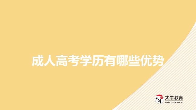 成人高考學(xué)歷有哪些優(yōu)勢？
