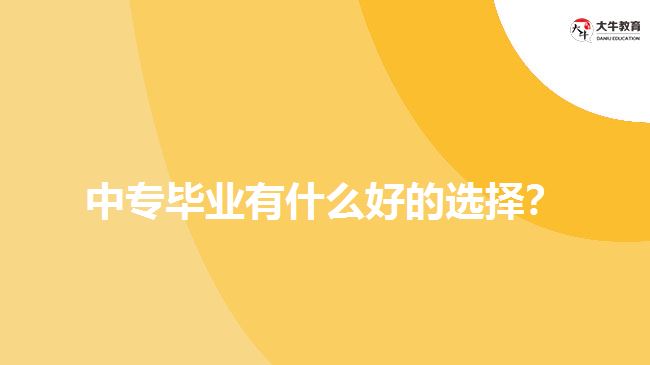 中專畢業(yè)有什么好的選擇？