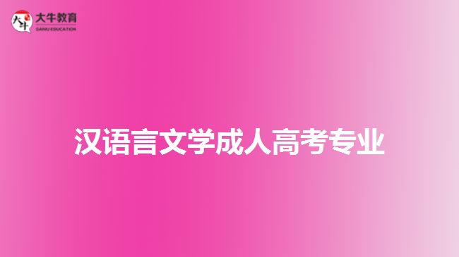 漢語(yǔ)言文學(xué)成人高考專業(yè)