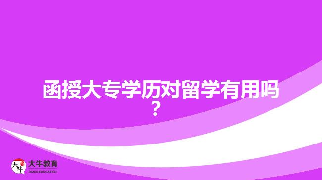 函授大專學(xué)歷對(duì)留學(xué)有用嗎？
