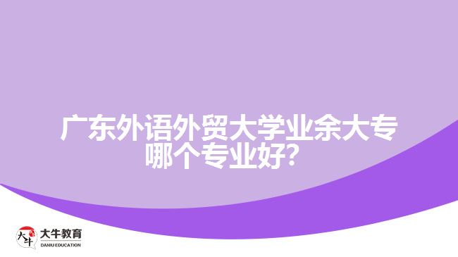 廣東外語外貿大學業(yè)余大專哪個專業(yè)好？