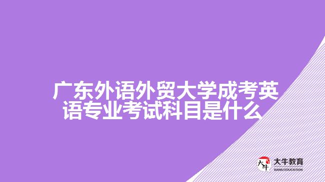 廣東外語(yǔ)外貿(mào)大學(xué)成考英語(yǔ)專業(yè)考試科目是什么？