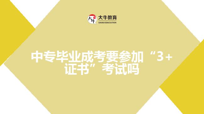 中專畢業(yè)成考要參加“3+證書(shū)”考試嗎