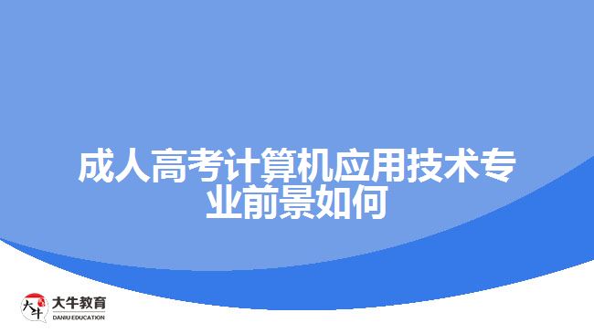 成人高考計(jì)算機(jī)應(yīng)用技術(shù)專(zhuān)業(yè)前景如何