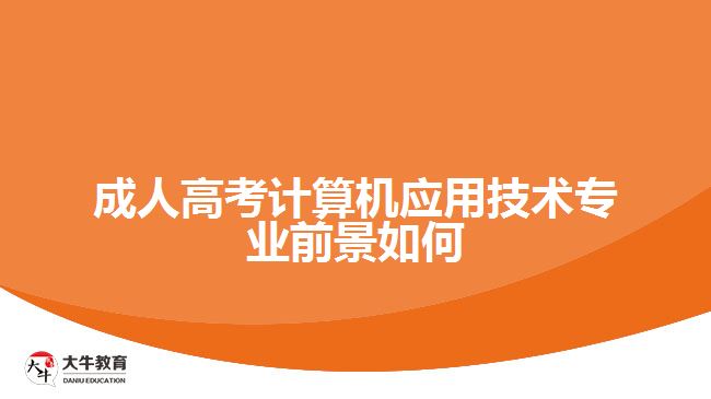 成人高考計(jì)算機(jī)應(yīng)用技術(shù)專(zhuān)業(yè)前景如何