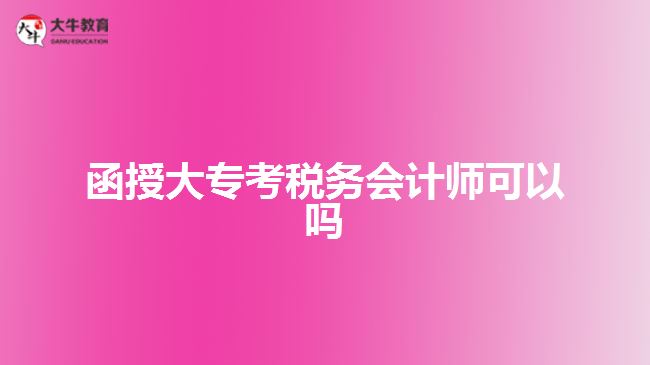 函授大專考稅務(wù)會(huì)計(jì)師可以嗎