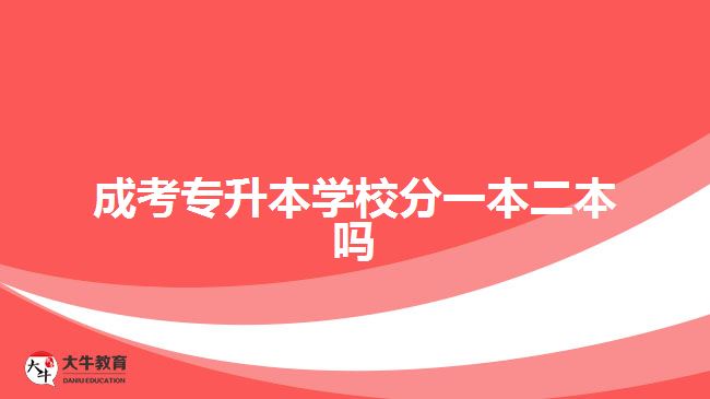 成考專(zhuān)升本學(xué)校分一本二本嗎