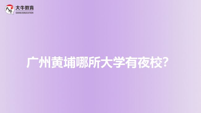 廣州黃埔哪所大學(xué)有夜校？