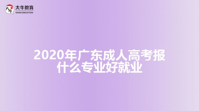 2020年廣東成人高考報(bào)什么專(zhuān)業(yè)好就業(yè)