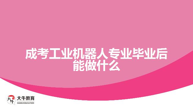 成考工業(yè)機(jī)器人專(zhuān)業(yè)畢業(yè)后能做什么