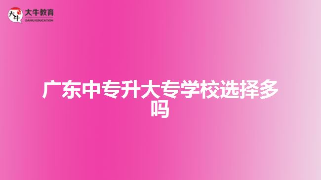 廣東中專(zhuān)升大專(zhuān)學(xué)校選擇多嗎