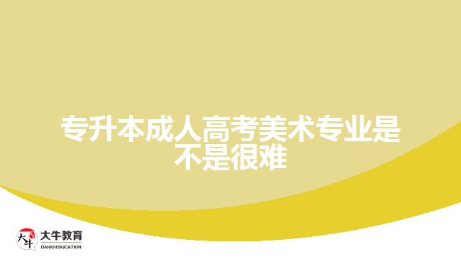 專升本成人高考美術專業(yè)是不是很難
