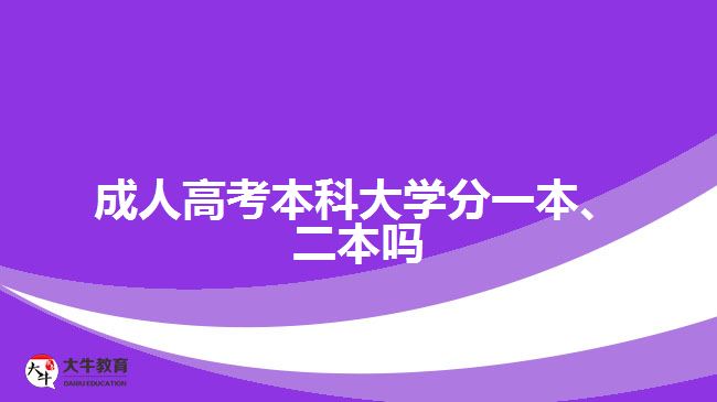 成人高考本科大學(xué)分一本、二本嗎