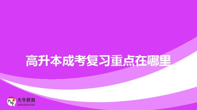 高升本成考復習重點在哪里