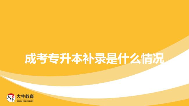 成考專(zhuān)升本補(bǔ)錄是什么情況