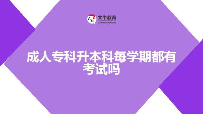 成人?？粕究泼繉W(xué)期都有考試嗎
