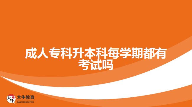 成人?？粕究泼繉W(xué)期都有考試嗎