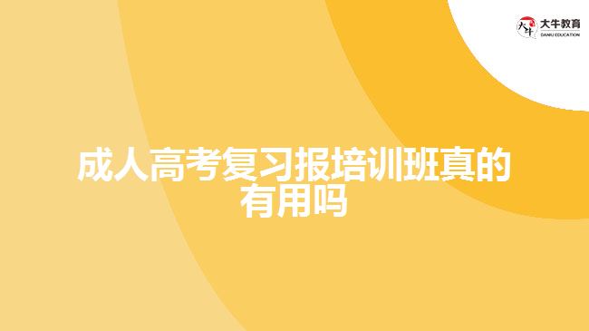 成人高考復(fù)習(xí)報培訓(xùn)班真的有用嗎