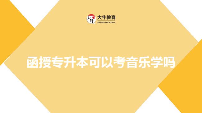 函授專(zhuān)升本可以考音樂(lè)學(xué)嗎