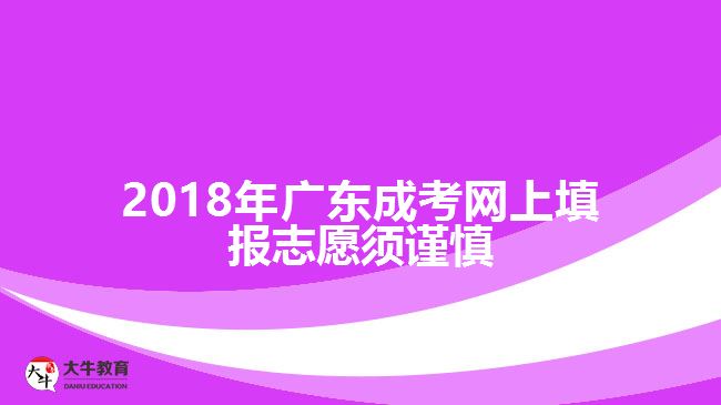 2018年廣東成考網上填報志愿須謹慎
