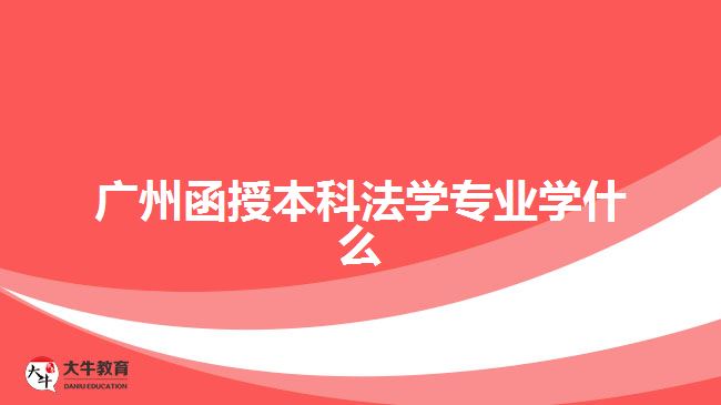 廣州函授本科法學(xué)專(zhuān)業(yè)學(xué)什么