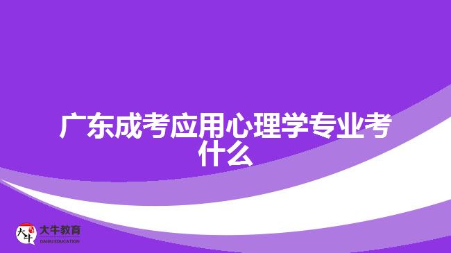廣東成考應(yīng)用心理學(xué)專(zhuān)業(yè)考什么