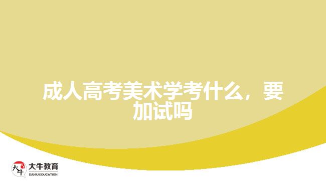 成人高考美術(shù)學(xué)考什么，要加試嗎
