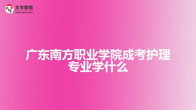 廣東南方職業(yè)學院成考護理專業(yè)