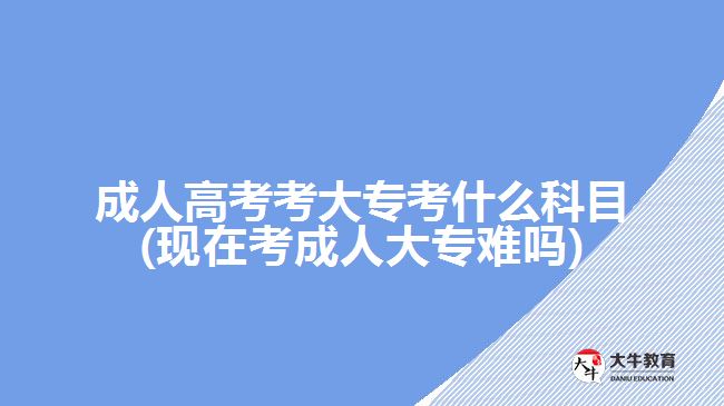 成人高考考大?？际裁纯颇?現(xiàn)在考成人大專難嗎)