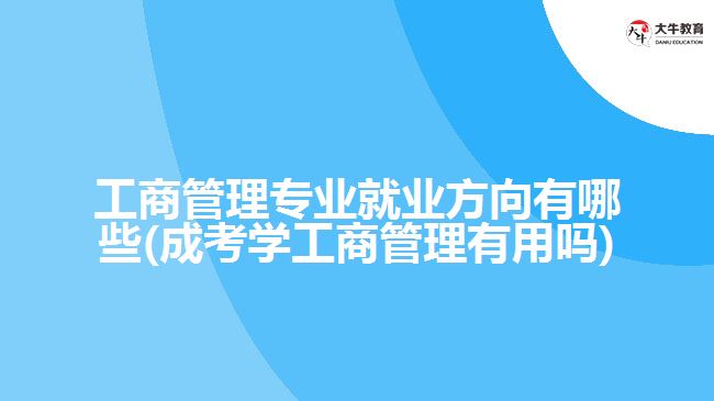 工商管理專(zhuān)業(yè)就業(yè)方向有哪些(成考學(xué)工商管理有用嗎)