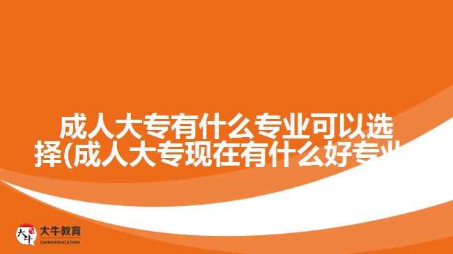 成人大專有什么專業(yè)可以選擇(成人大?，F(xiàn)在有什么好專業(yè))
