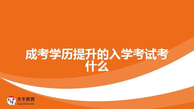 成考學歷提升的入學考試考什么