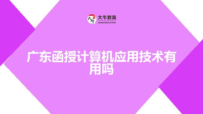 廣東函授計算機應(yīng)用技術(shù)有用嗎