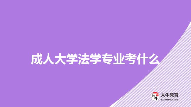成人大學法學專業(yè)考什么