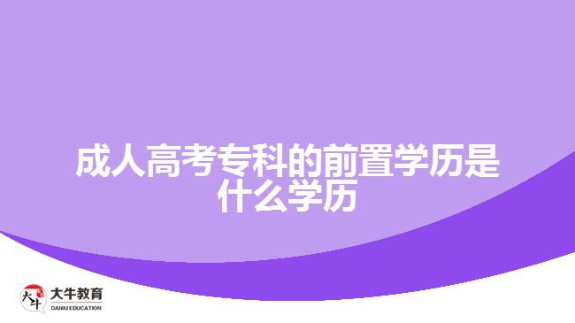 成人高考?？频那爸脤W(xué)歷是什么學(xué)歷