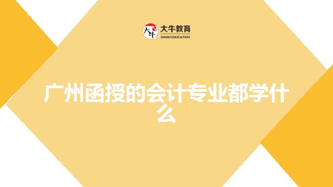 廣州函授的會(huì)計(jì)專(zhuān)業(yè)都學(xué)什么