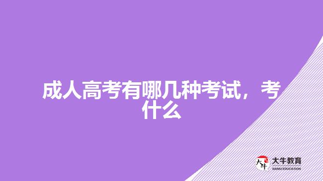 成人高考有哪幾種考試，考什么