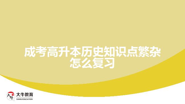 成考高升本歷史知識點(diǎn)繁雜怎么復(fù)習(xí)