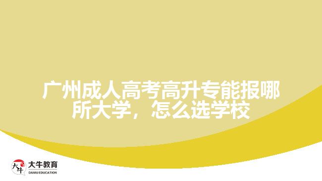 廣州成人高考高升專(zhuān)能報(bào)哪所大學(xué)
