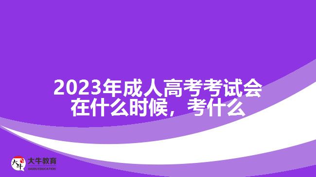 成人高考考試會在什么時候，考什么