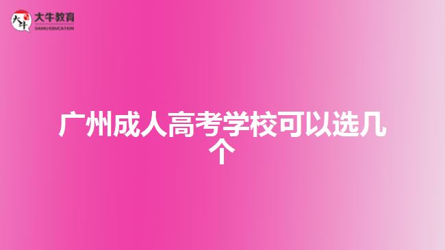 廣州成人高考學(xué)?？梢赃x幾個(gè)