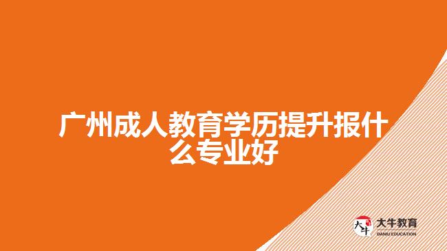 廣州成人教育學歷提升報什么專業(yè)好