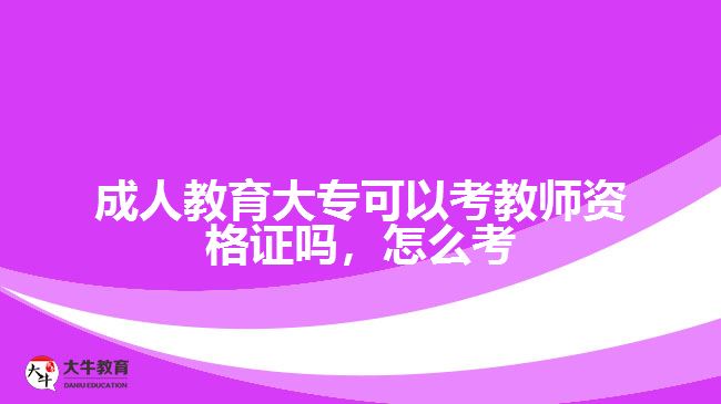 成人教育大?？梢钥冀處熧Y格證嗎