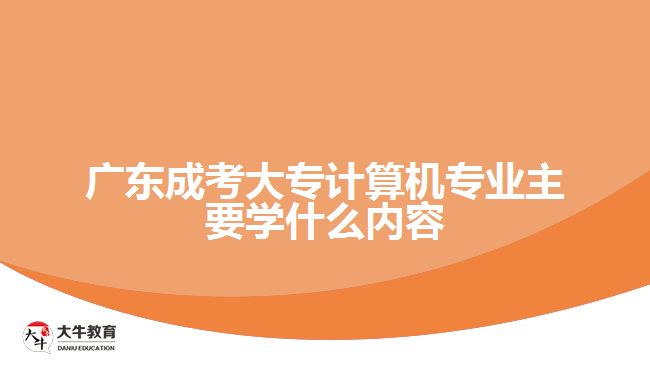 成考大專計算機(jī)專業(yè)主要學(xué)什么內(nèi)容
