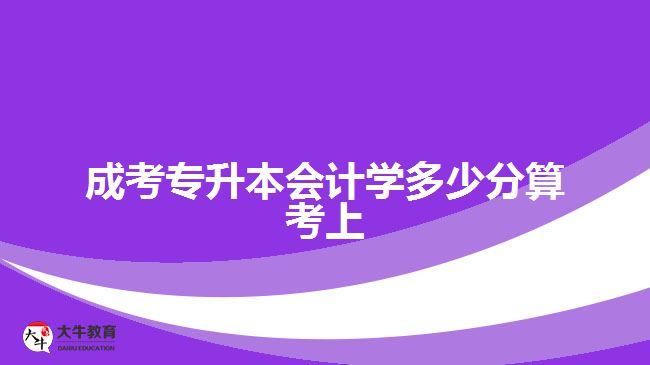 成考專升本會計(jì)學(xué)多少分算考上