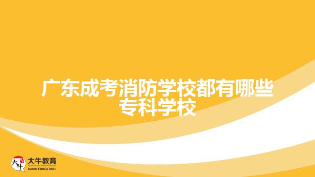 廣東成考消防學(xué)校都有哪些專科學(xué)校