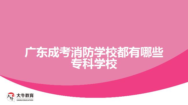 廣東成考消防學校都有哪些?？茖W校